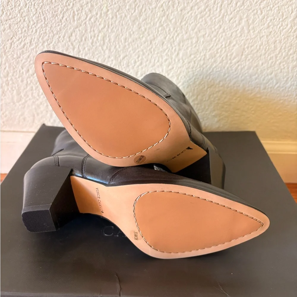 Vince Camuto Sleek Black Ankle Booties - Picture 3 of 4